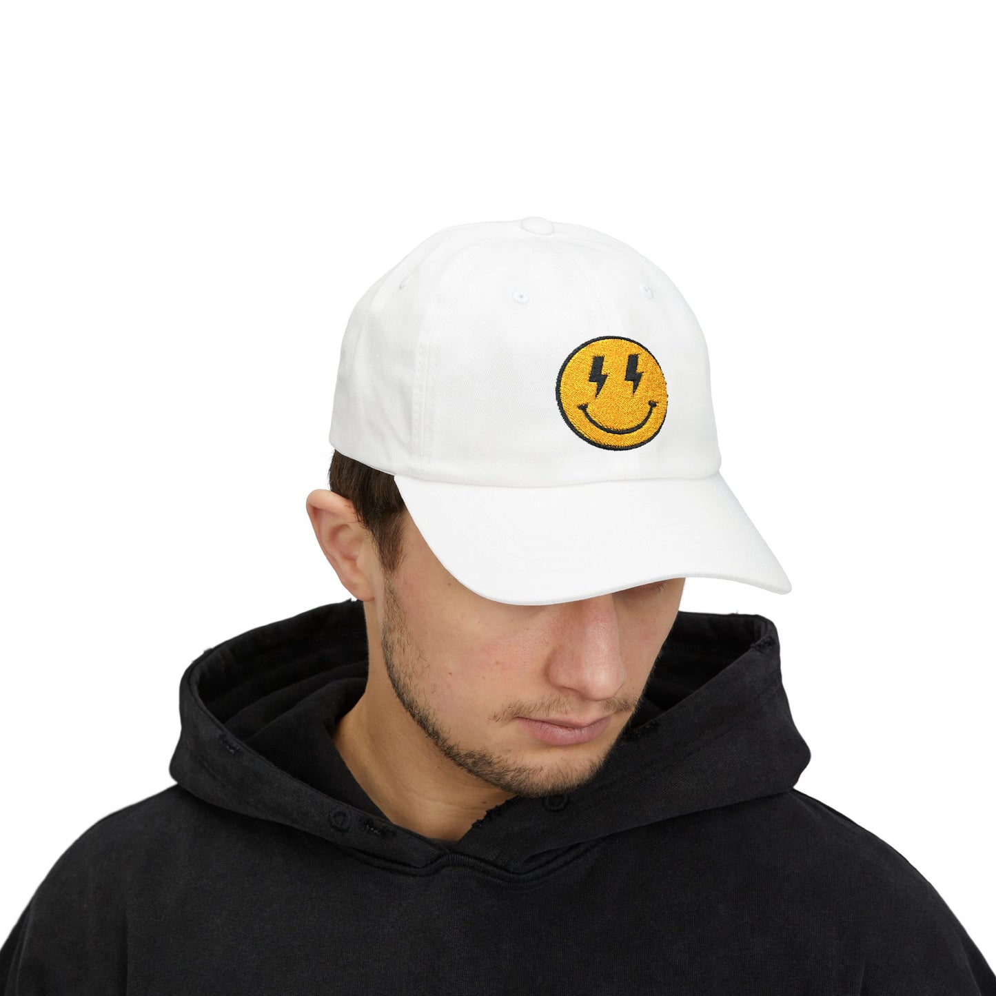 Smiley Embroidered Dad Cap