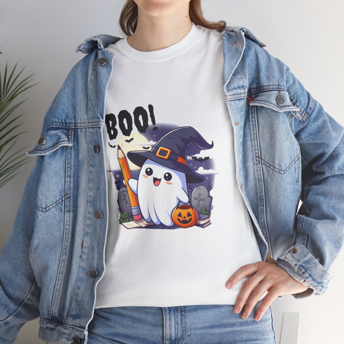 Teacher Tee - Cute Ghost Witch Design