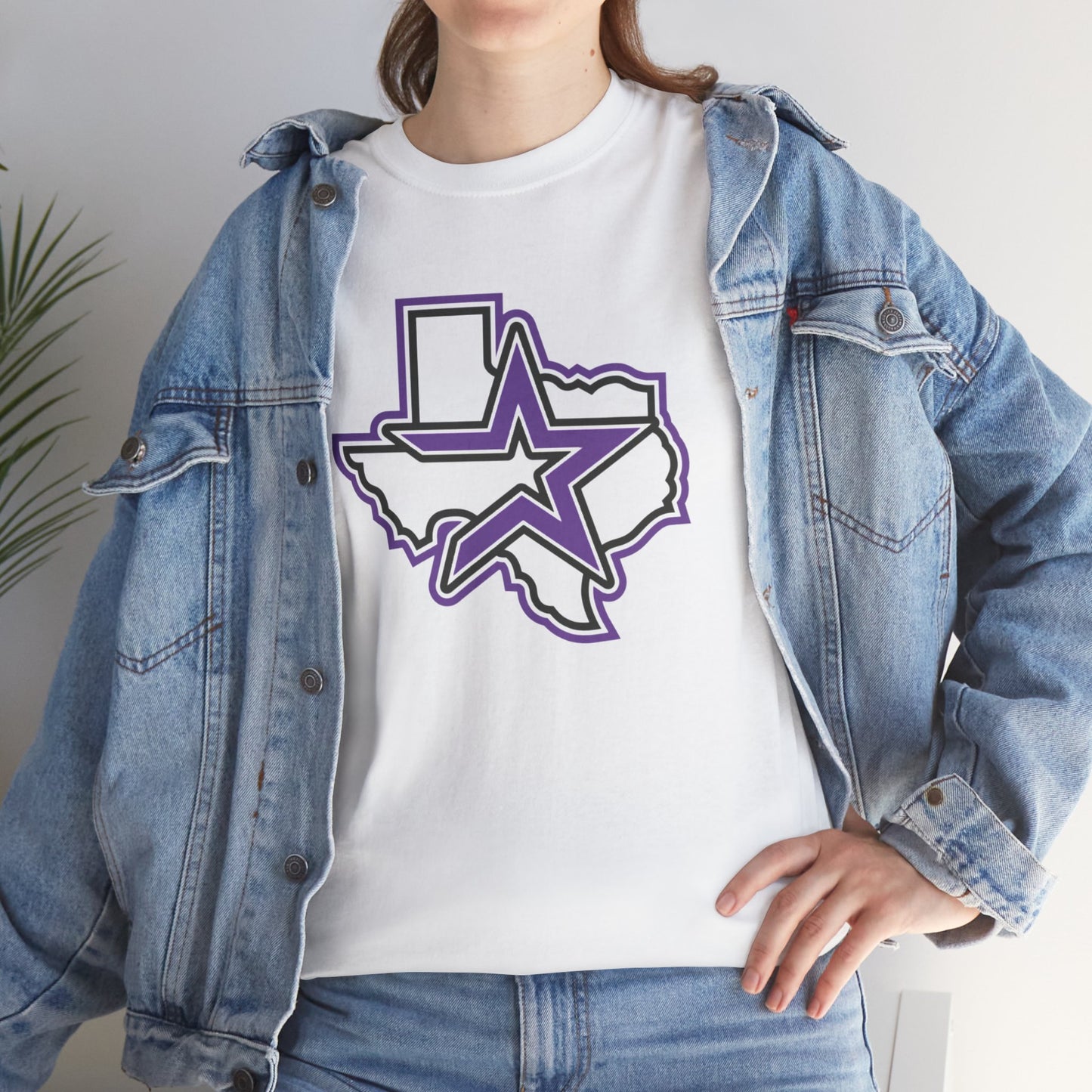 Purple Houston Logo Team Tee