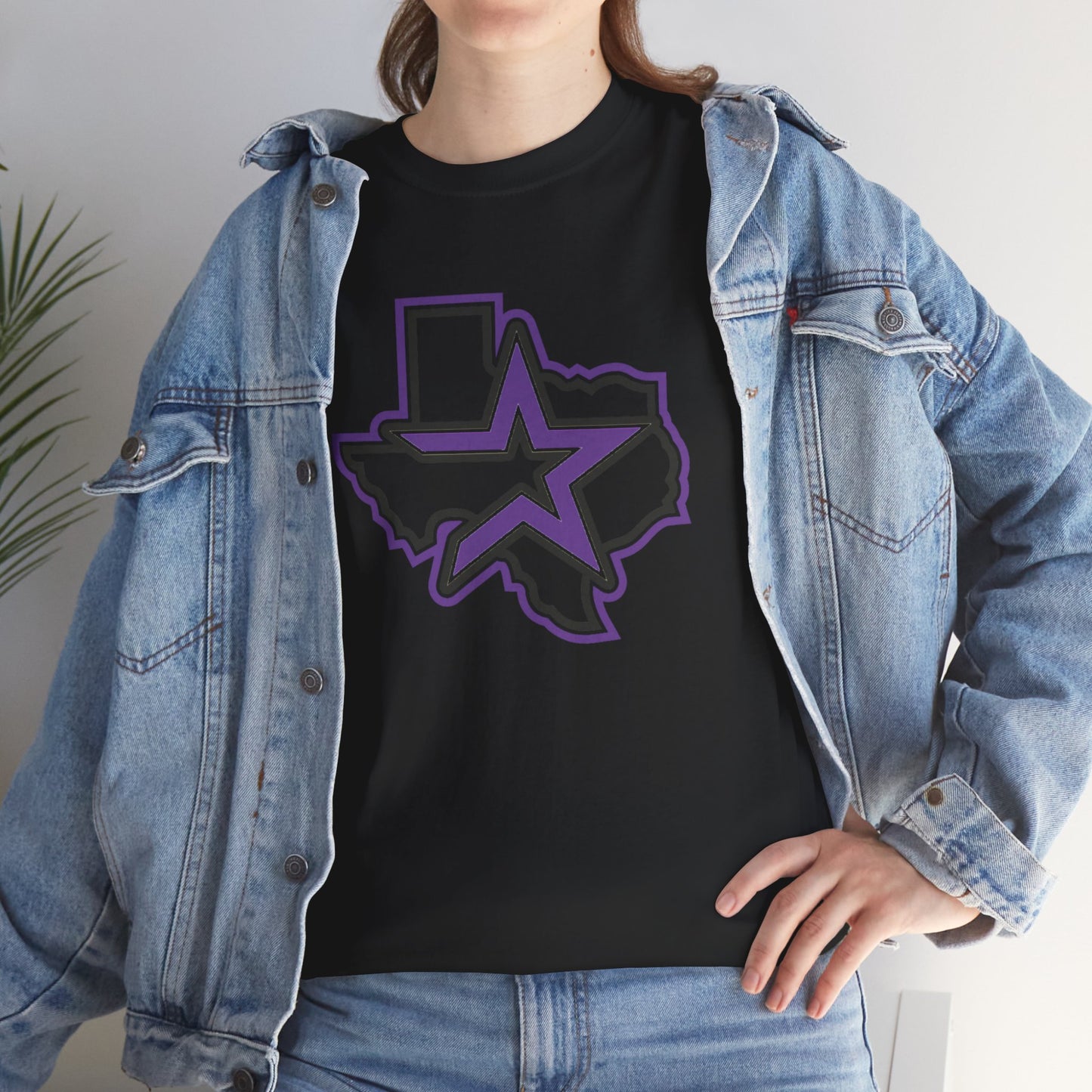 Purple Houston Logo Team Tee