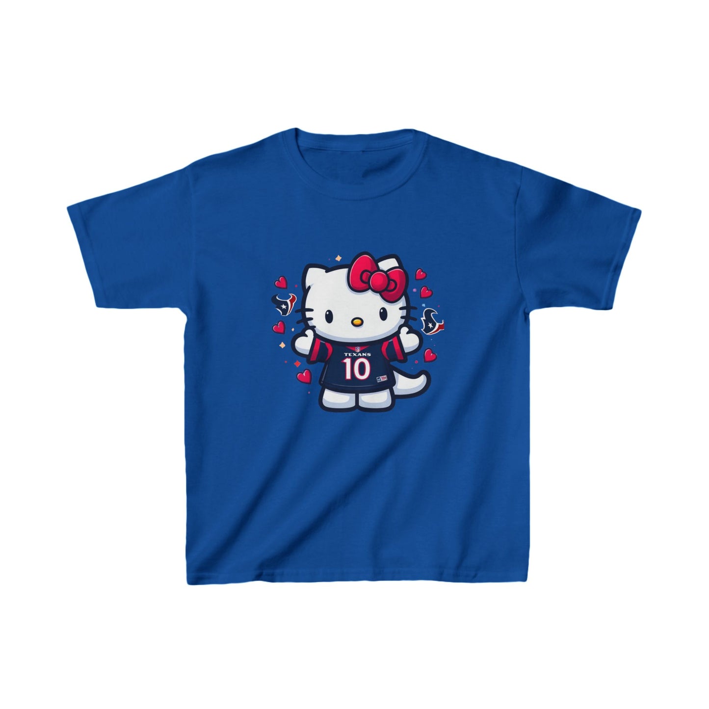 Kids Tee - Kitty Texans Football