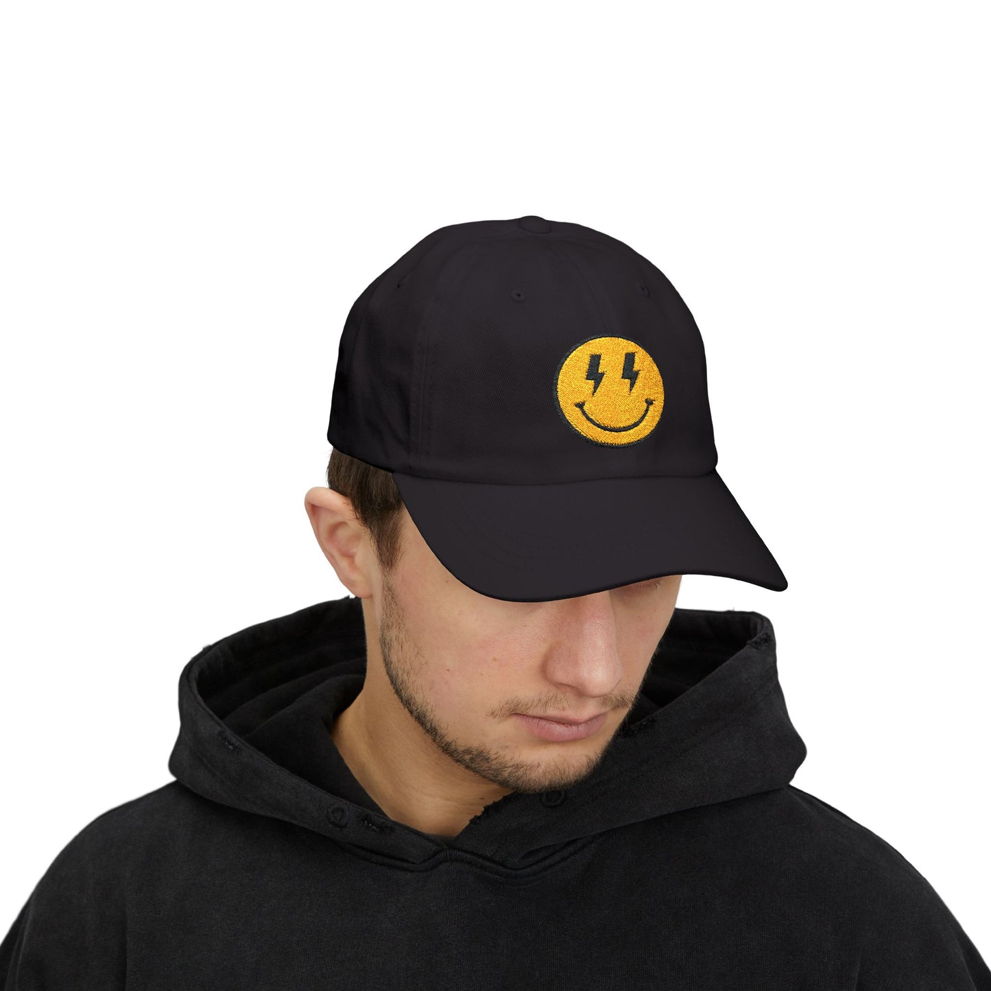 Smiley Embroidered Dad Cap