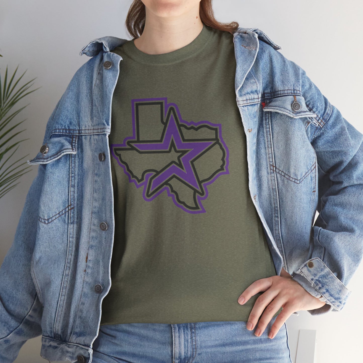 Purple Houston Logo Team Tee