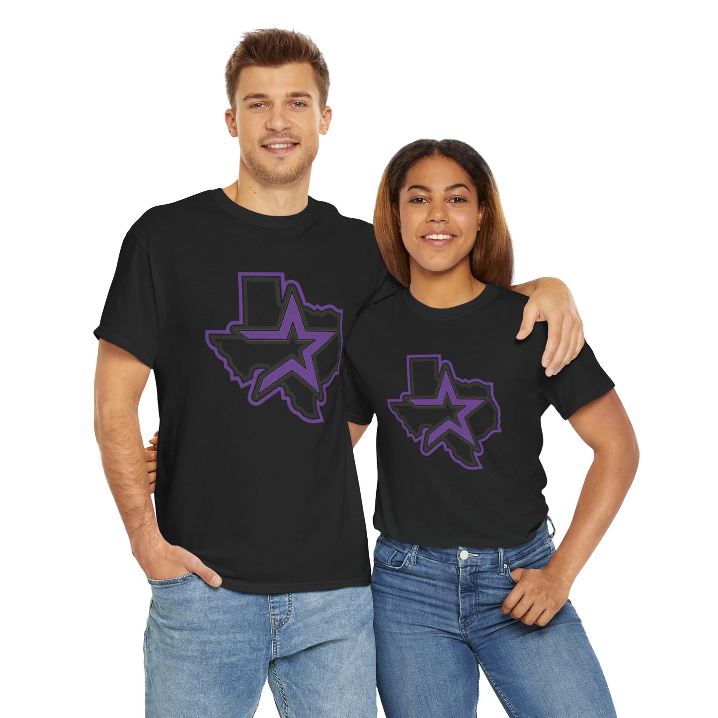 Purple Houston Logo Team Tee