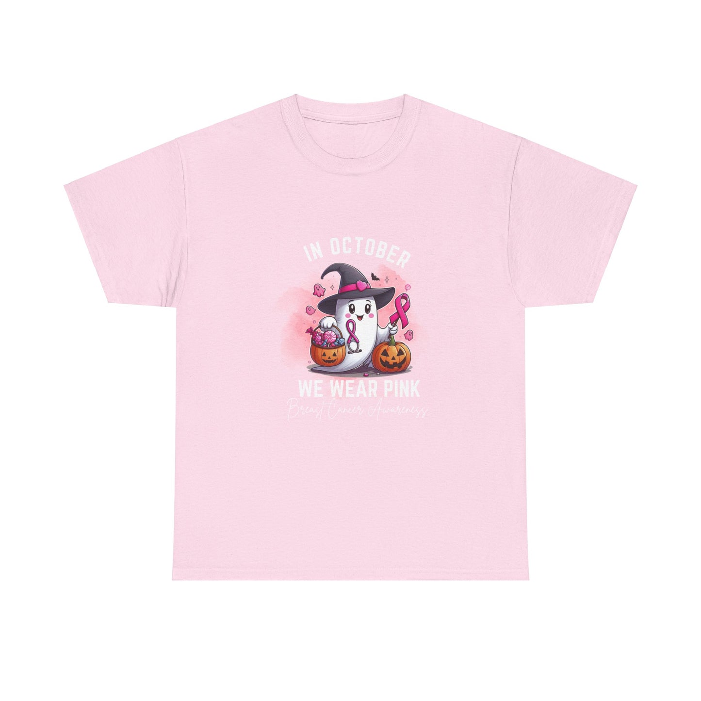 White letter October Pink Tee