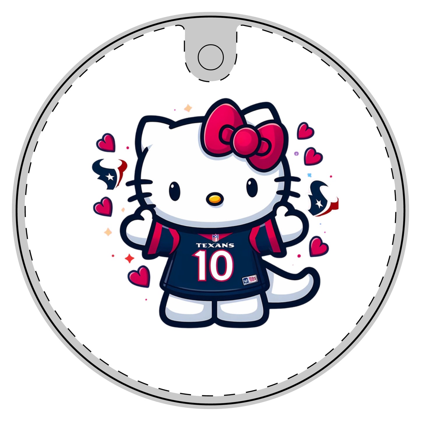 Houston Football Kitty Ornament