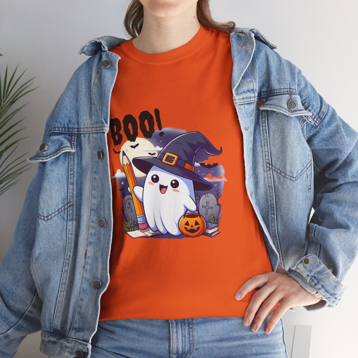 Teacher Tee - Cute Ghost Witch Design