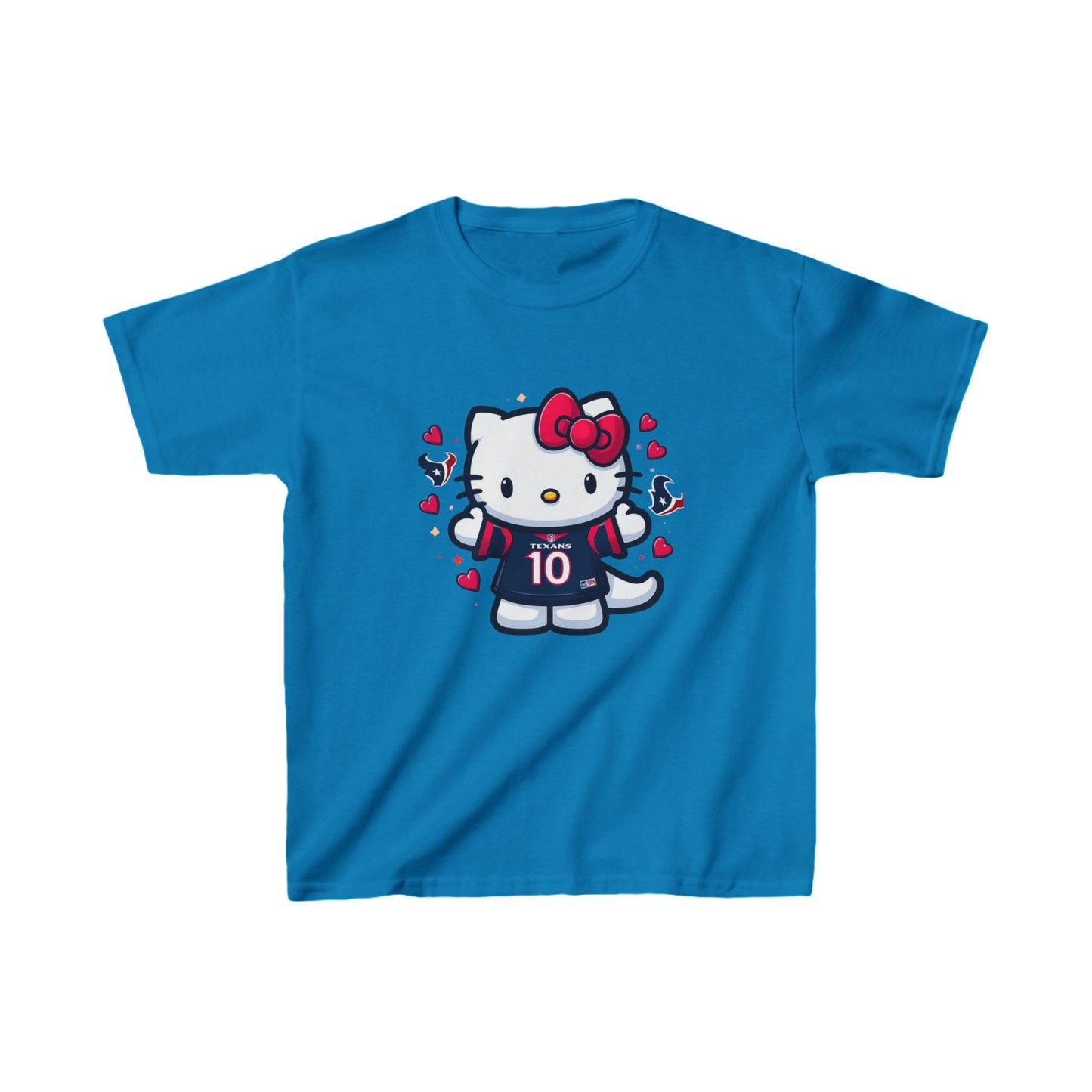 Kids Tee - Kitty Texans Football