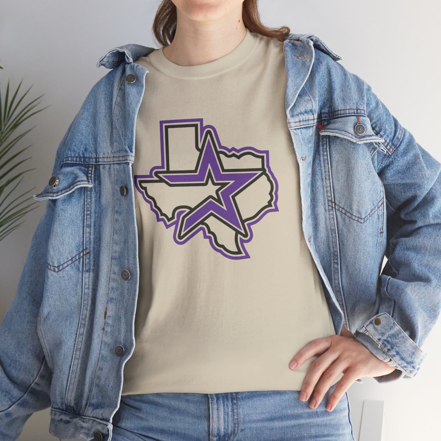 Purple Houston Logo Team Tee