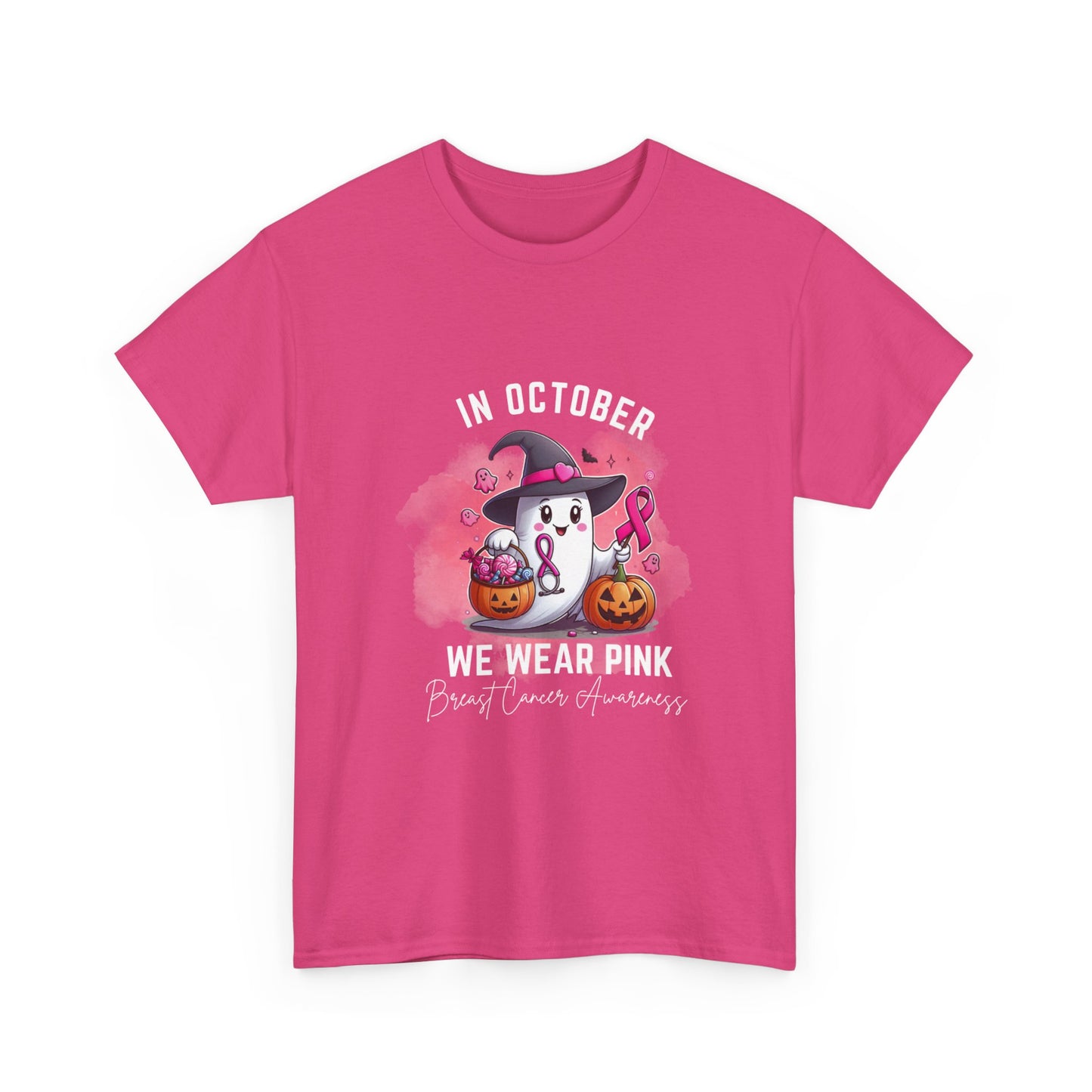 White letter October Pink Tee