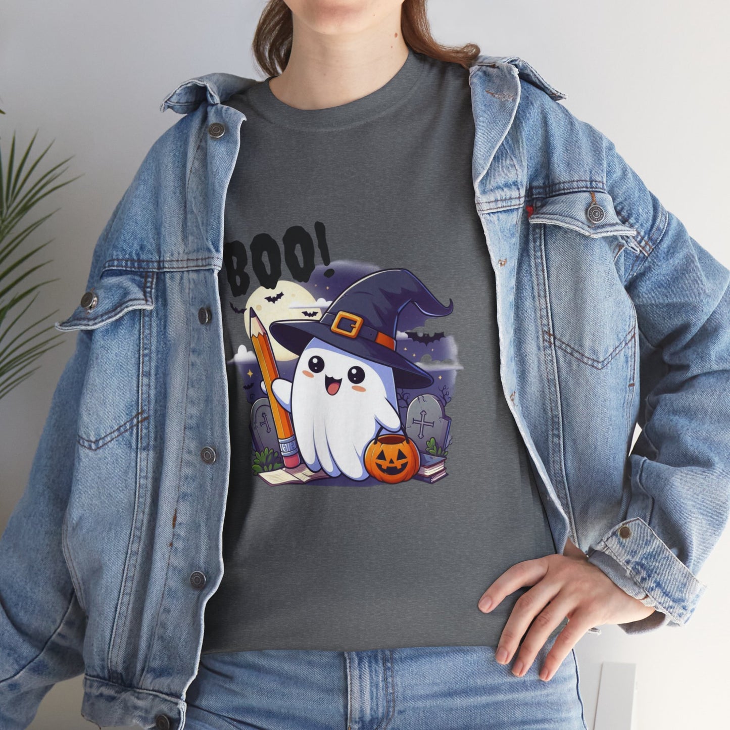 Teacher Tee - Cute Ghost Witch Design