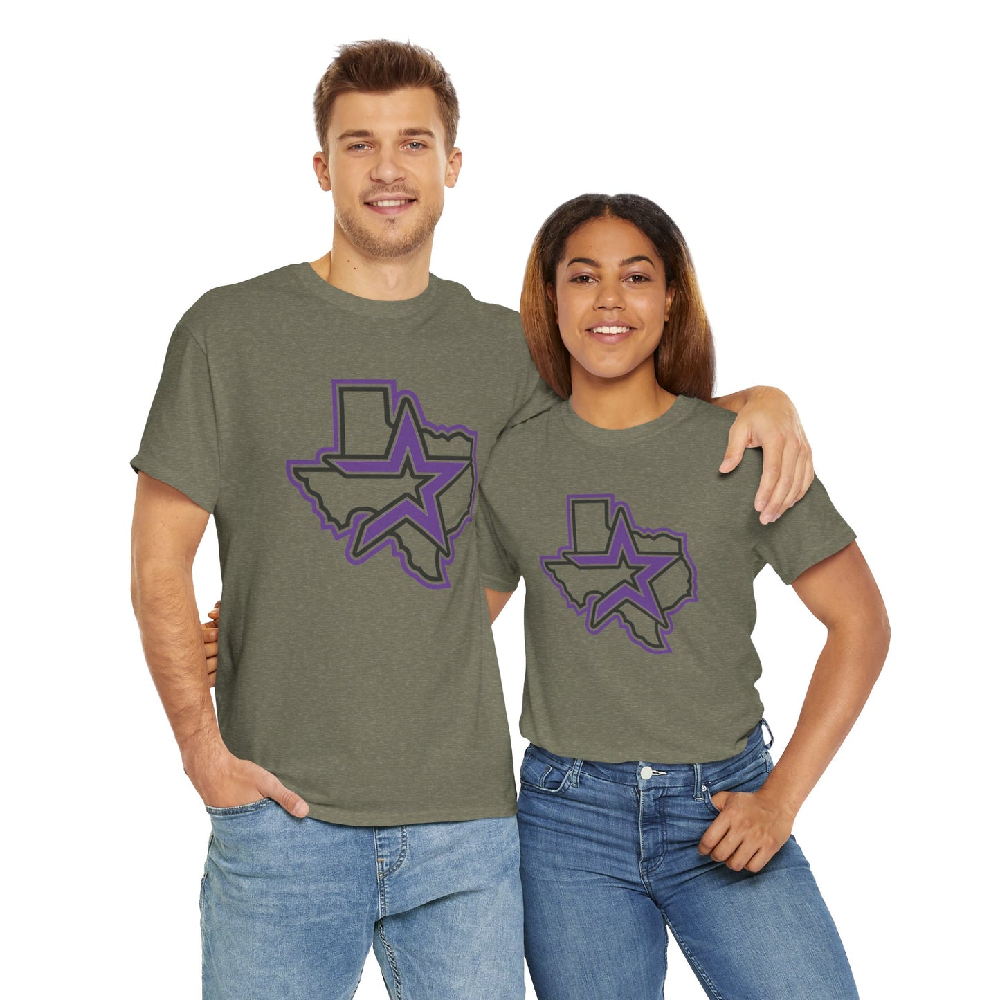 Purple Houston Logo Team Tee