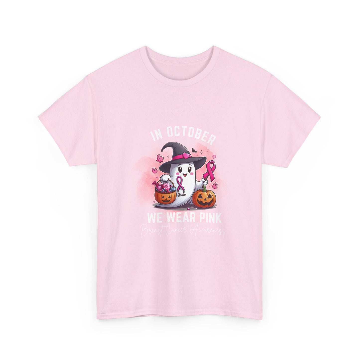 White letter October Pink Tee