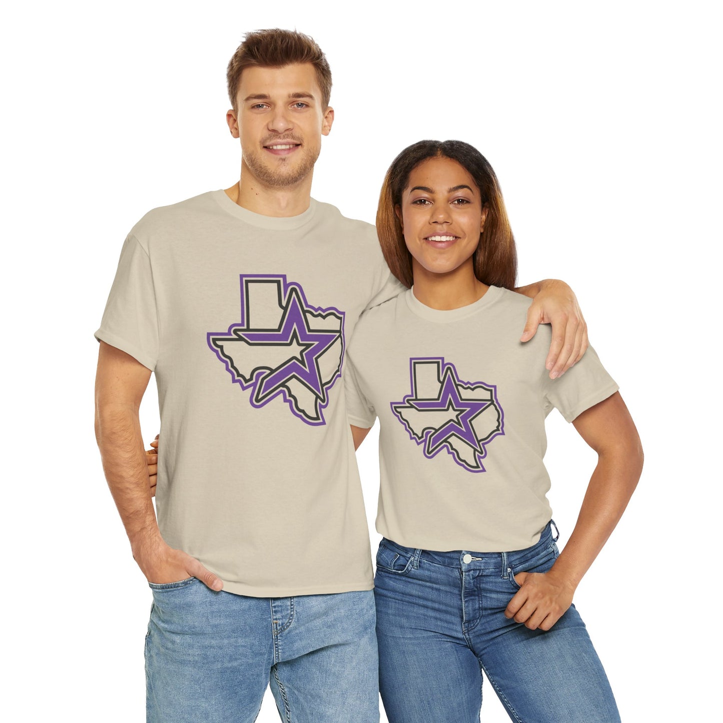 Purple Houston Logo Team Tee