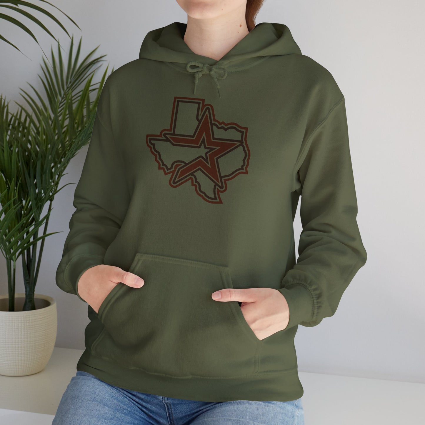 Burgundy Houston Logo Team Hoodie